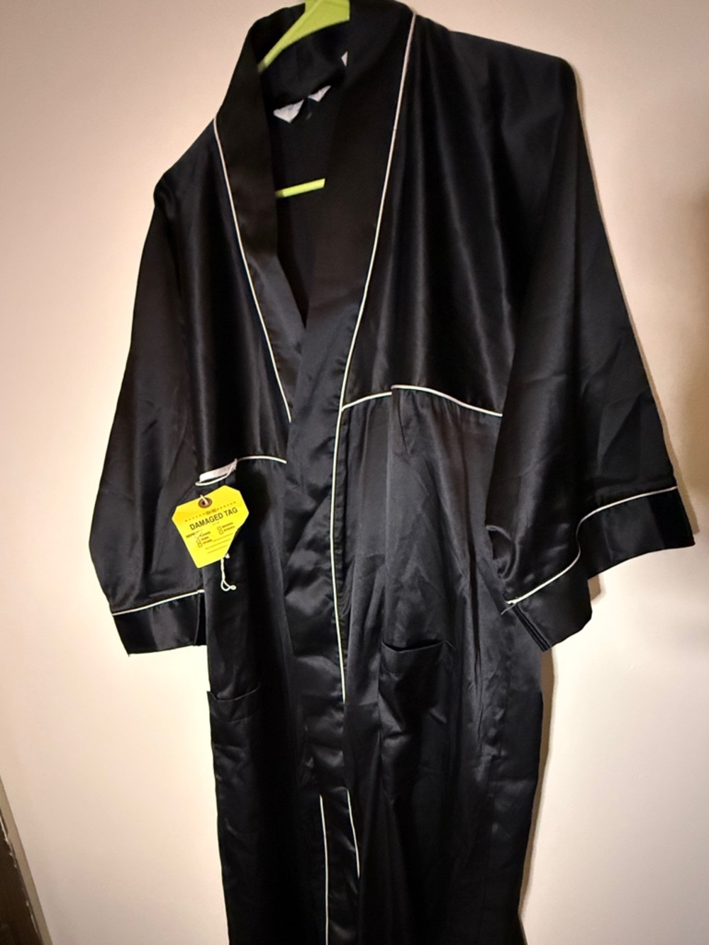Vintage Christian Dior Monsieur Black Satin Robe